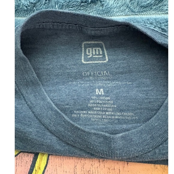 GM Mens M Camaro American Classic Detroit Power Graphic Navy Blue T Shirt Tee - Picture 3 of 5